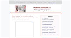 Desktop Screenshot of dowodosobisty.info